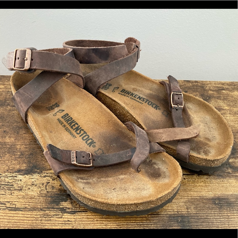 Birkenstock Yara Brown Leather size 39